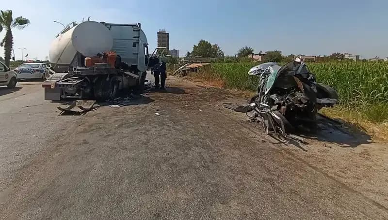 Adana'da Tanker ile Otomobilin Çarpıştığı Feci Kaza: Detaylar Ortaya Çıktı