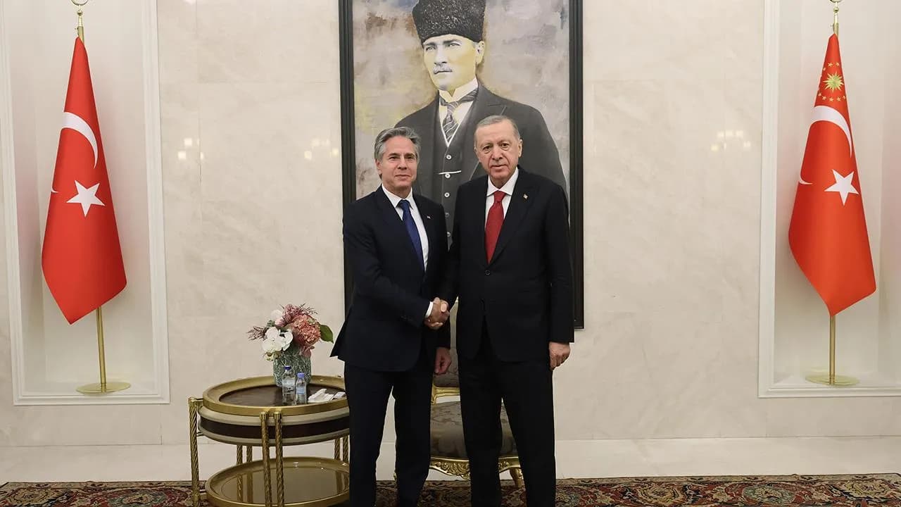 Cumhurbaşkanı Erdoğan, ABD Dışişleri Bakanı Blinken'ı kabul etti