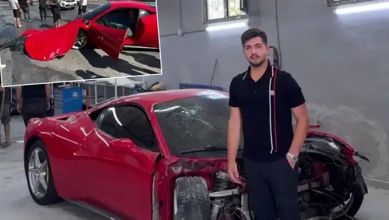 15 Milyonluk Ferrari'nin Sahibi Acısını Dile Getirdi: "Binemeden Gitti"