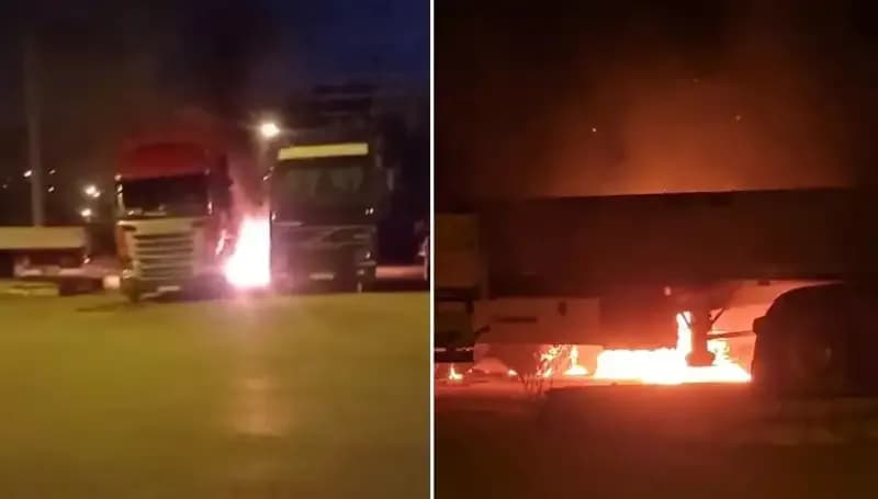 Park Halindeki Tırlara Gizemli Yangın: Olayın Perde Arkasında Neler Var?