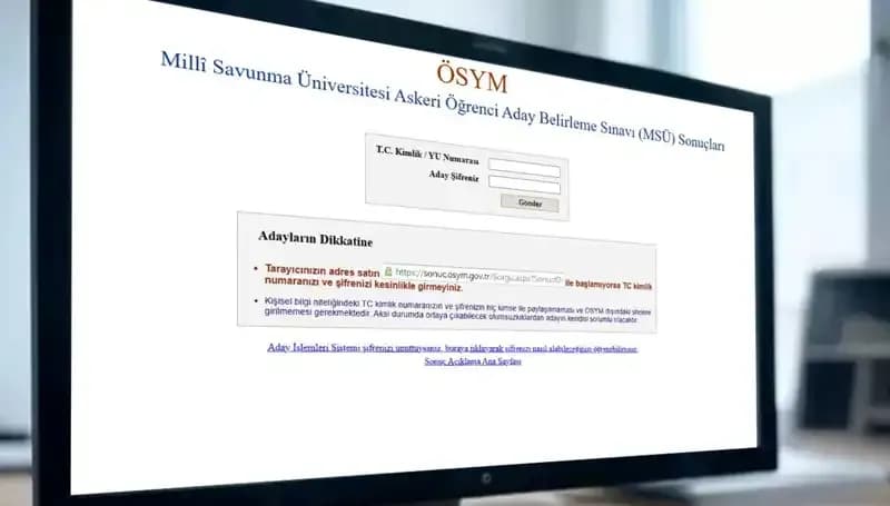 2025 MSÜ Sınav Sonuçları Açıklandı: ÖSYM AİS ile Sonuç Sorgulama Rehberi